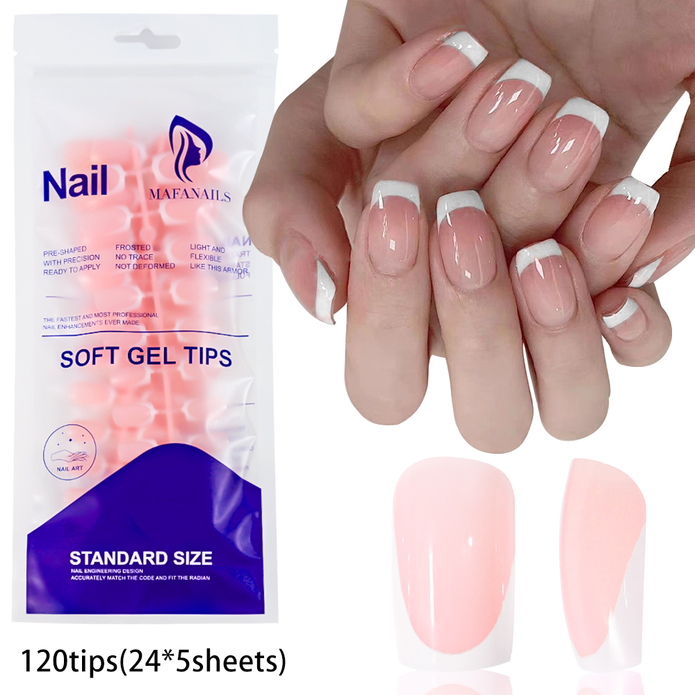Nail Art Y2K - 120pcs Glossy Short Square Press On