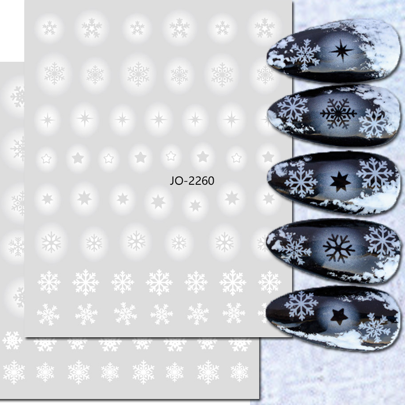 Nail Art Xmas Stickers - Nail Art 3d Decals White Hollow