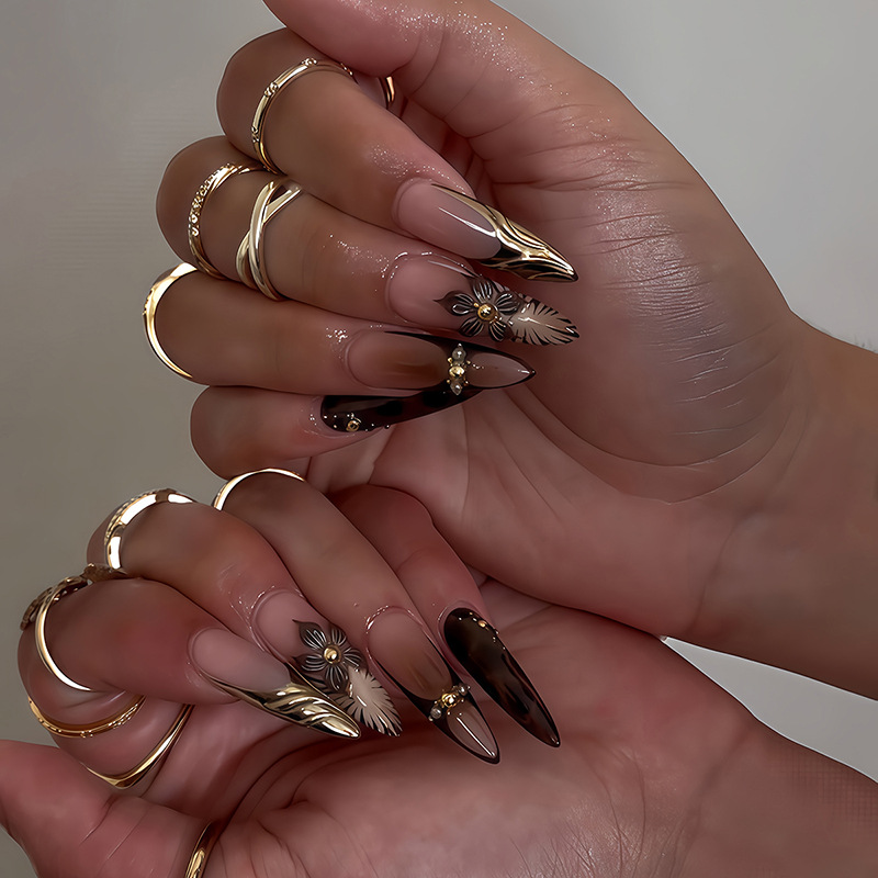 Nail Art French Nails - 24Pcs French Blush Pink Designs Press