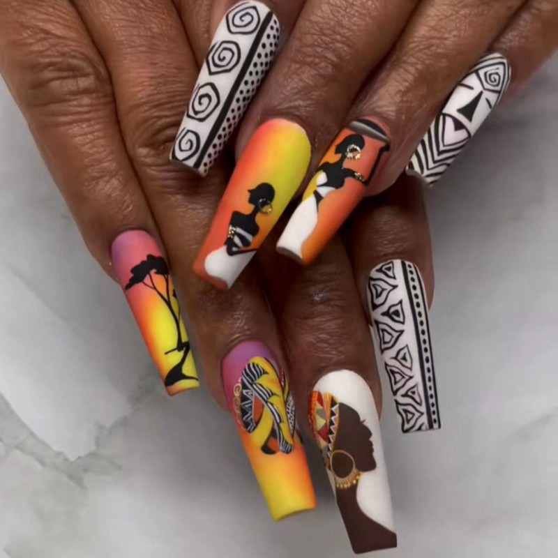 Medium long fake nails for wom - Nail Art Y2K review and price