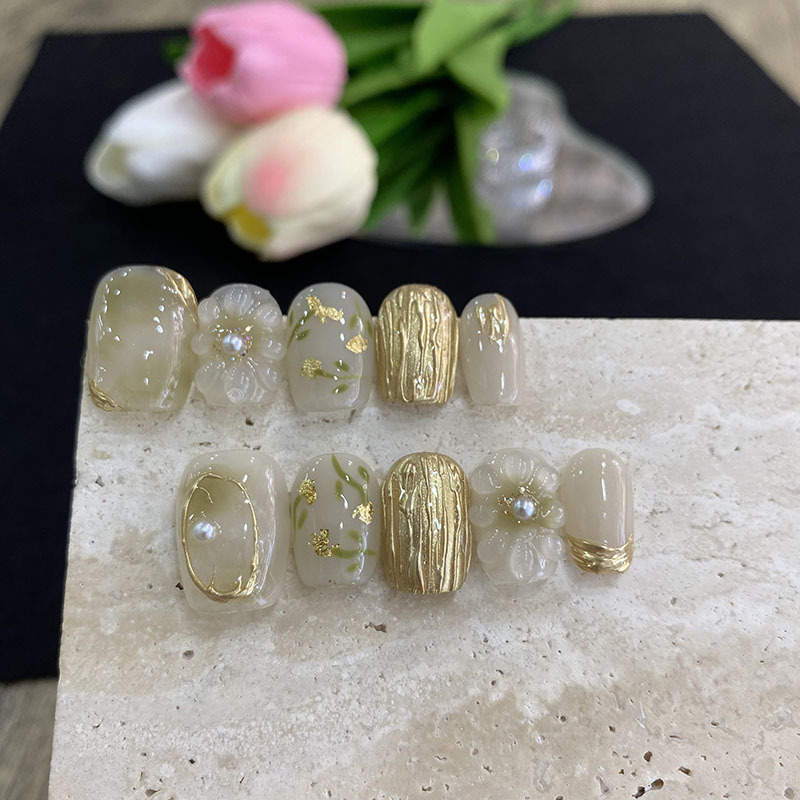 10pcs Butterfly Flower Fake Na - Nail Art French Nails review and price