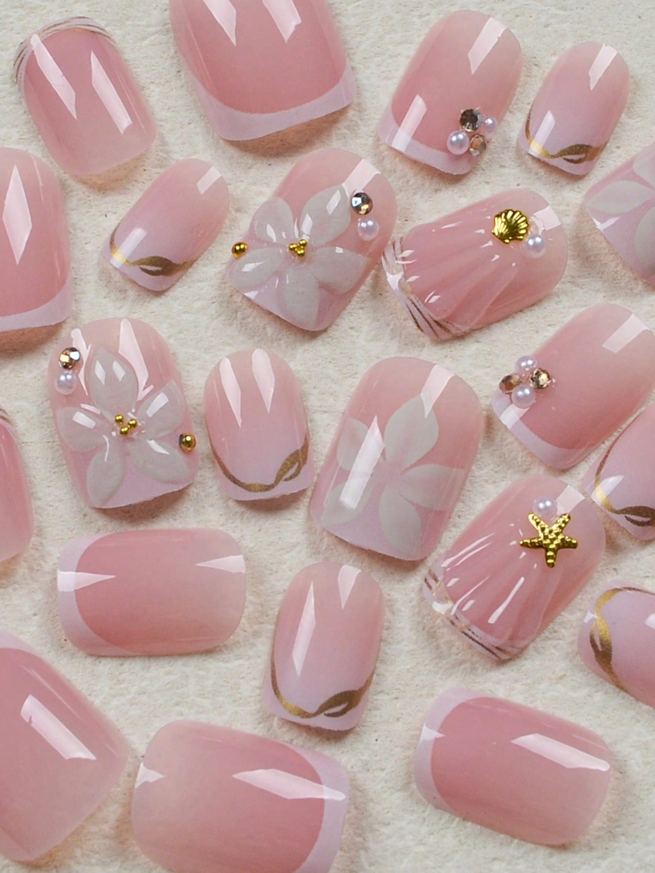 24pcs Short Square White Frenc - Nail Art French Nails review and price
