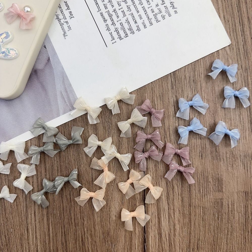 10Pcs Colorful Bow Pearlescent - Nail Art French Nails review and price