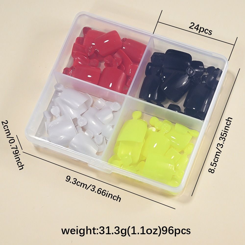 96/144/288 Pcs Short Square Fa - Nail Art Y2K review and price
