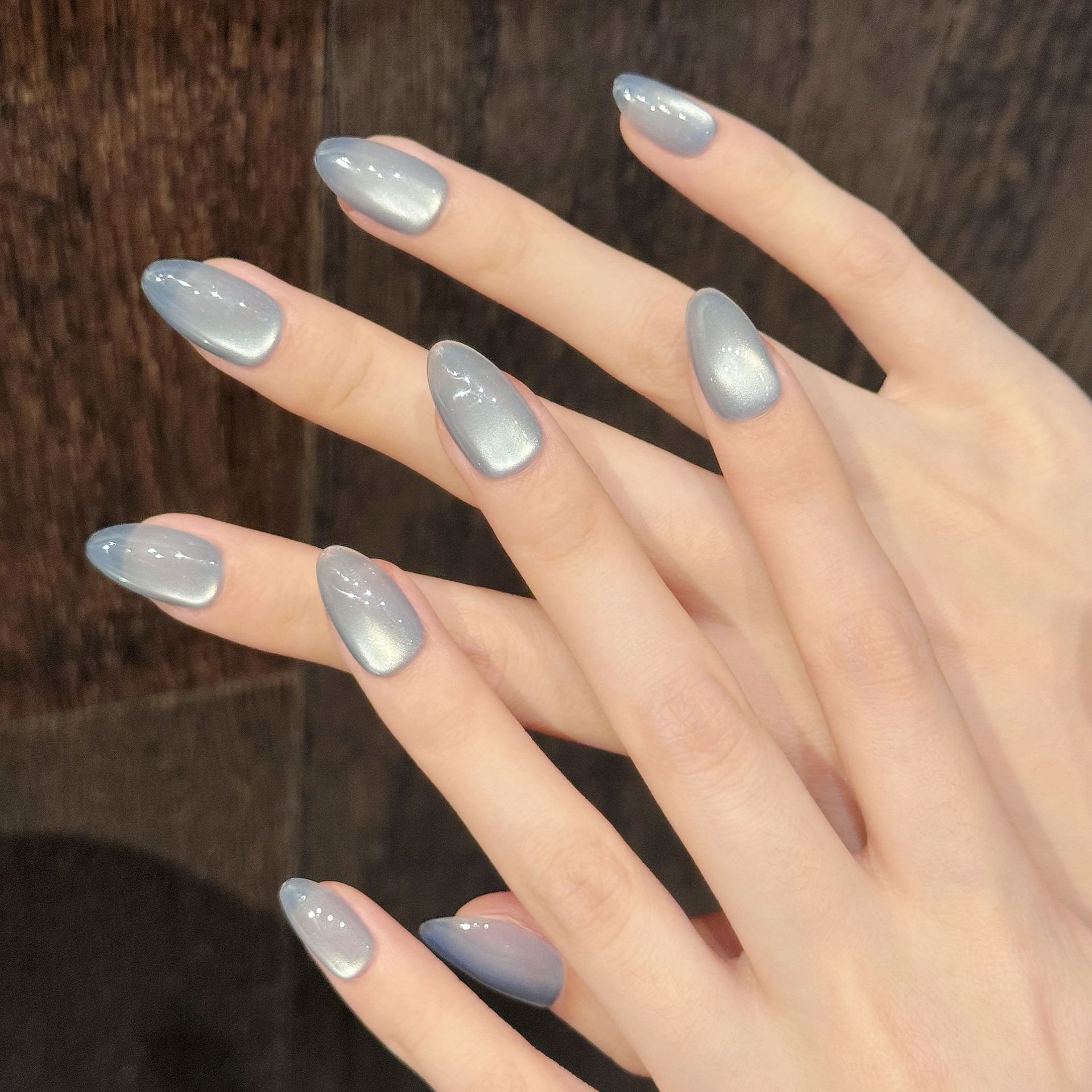 10Pcs Blue Cat Eye French Shor - Nail Art French Nails review and price