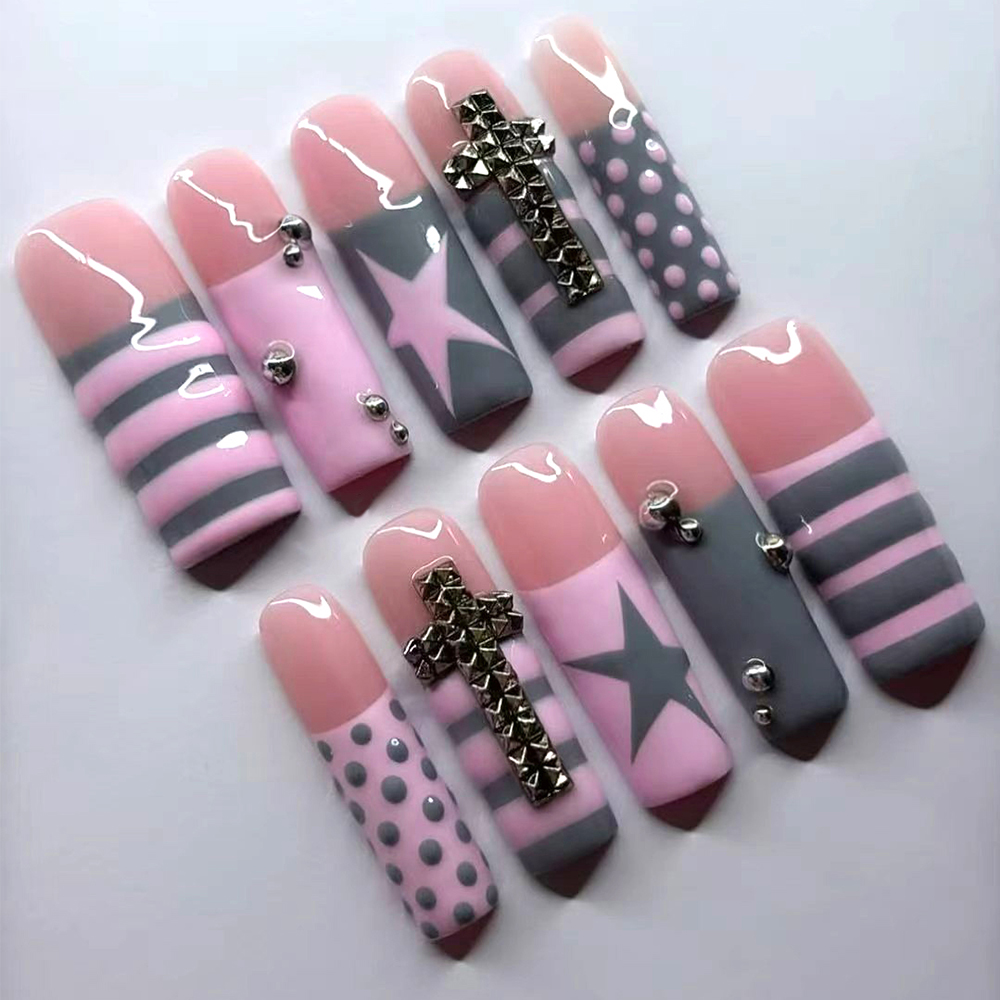 10-piece handcrafted Y2K-style - Nail Art Y2K review and price