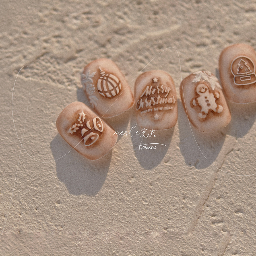 5D Relief Pure White Merry Chr - Nail Art Xmas Stickers review and price