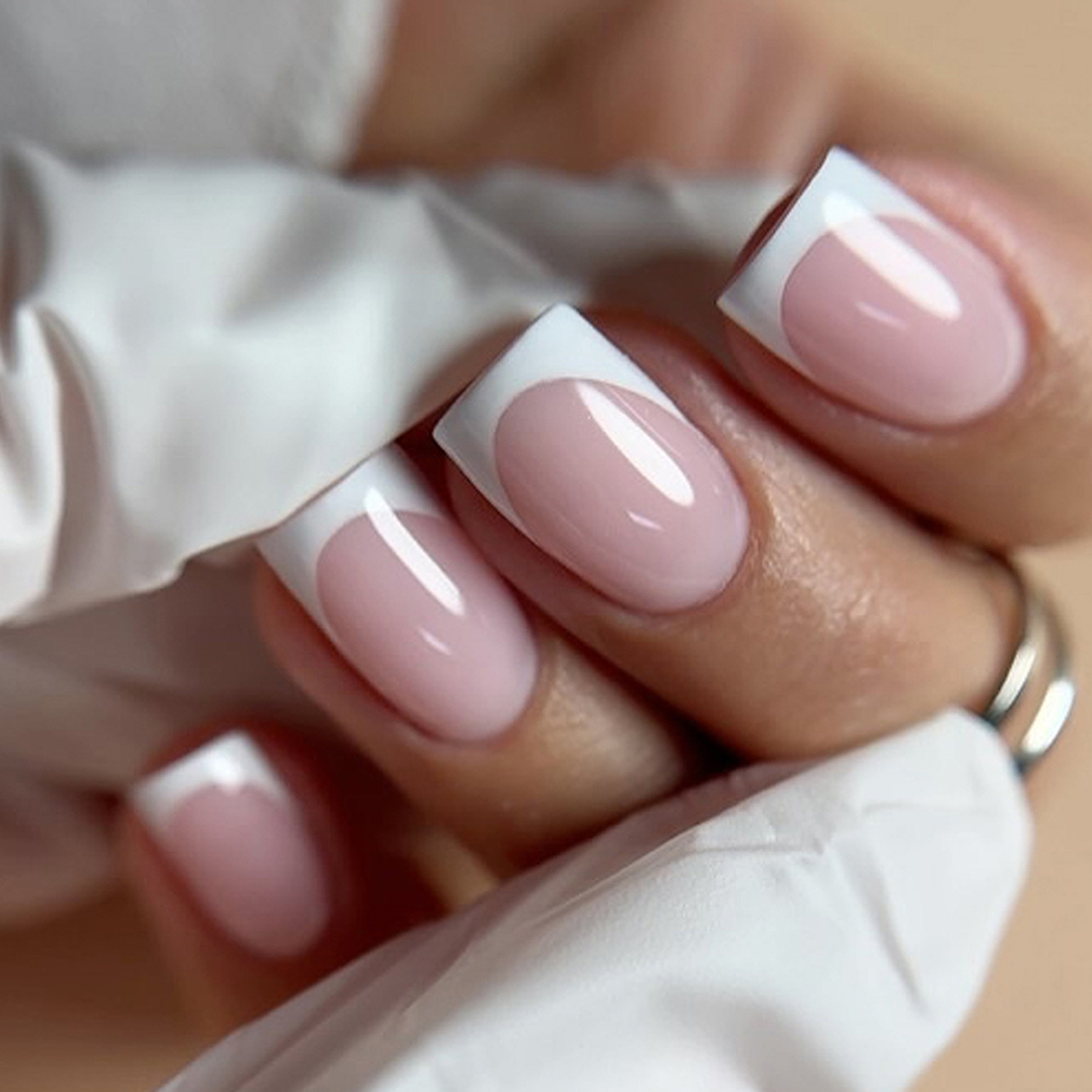 24pcs Simple White French Pres - Nail Art French Nails review and price
