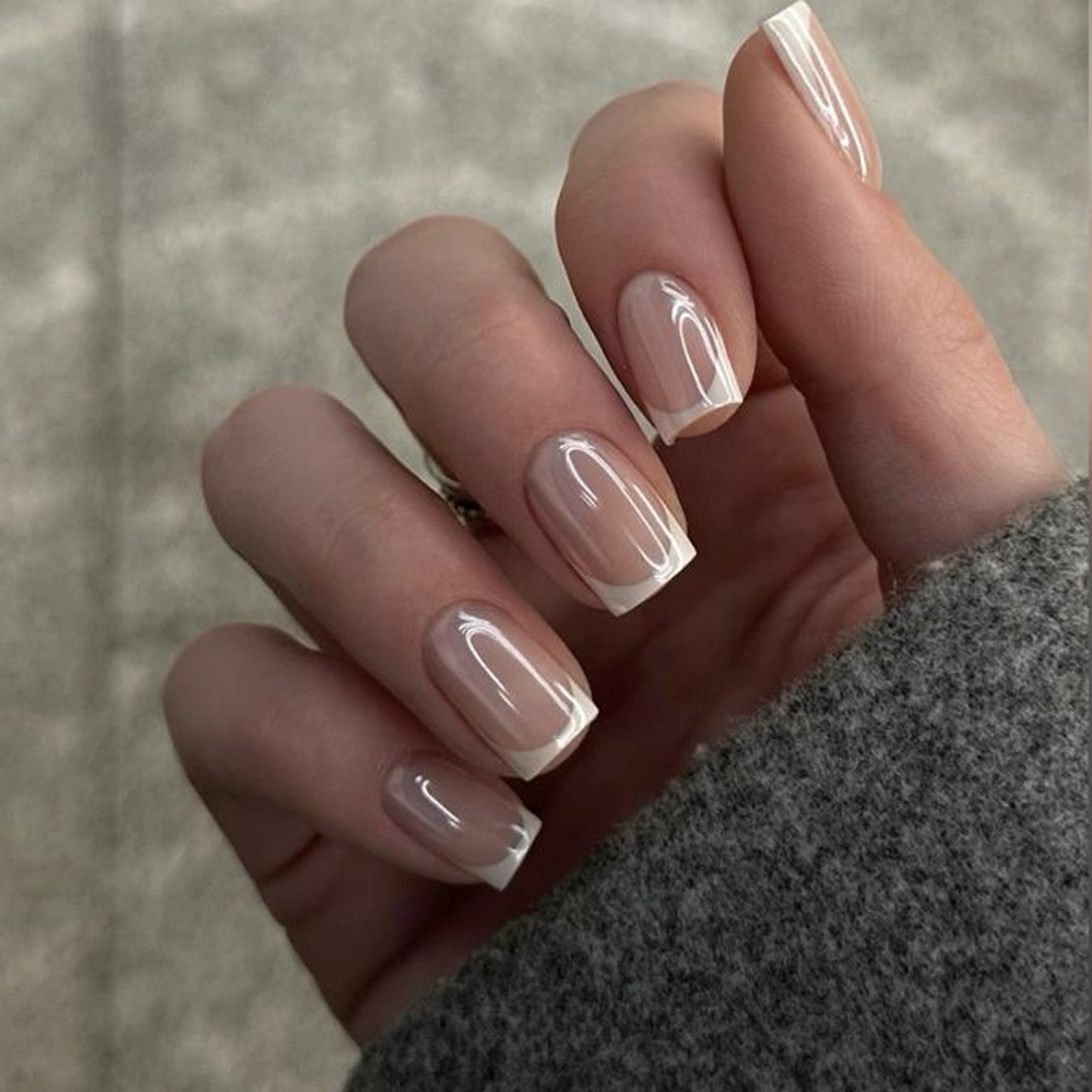 24pcs Simple White French Pres - Nail Art French Nails review and price