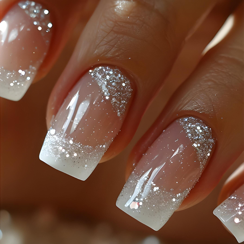 24pcs/set Medium Square fake n - Nail Art French Nails review and price