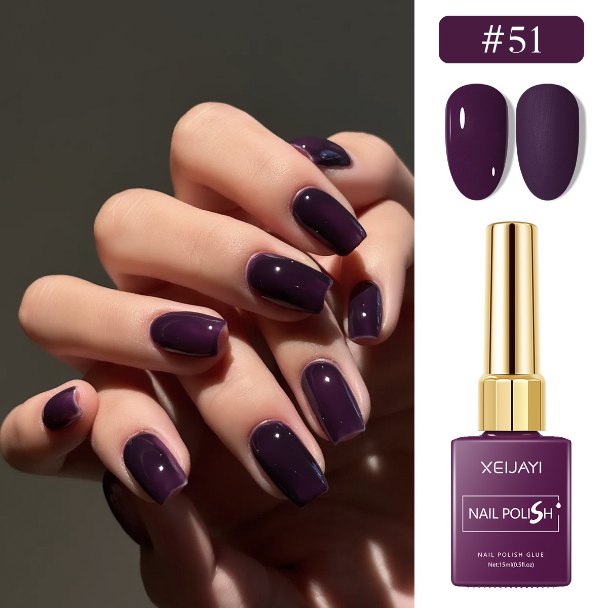 6PCS/SET 15ml Gel Nail Polish  - Nail Art Violet review and price