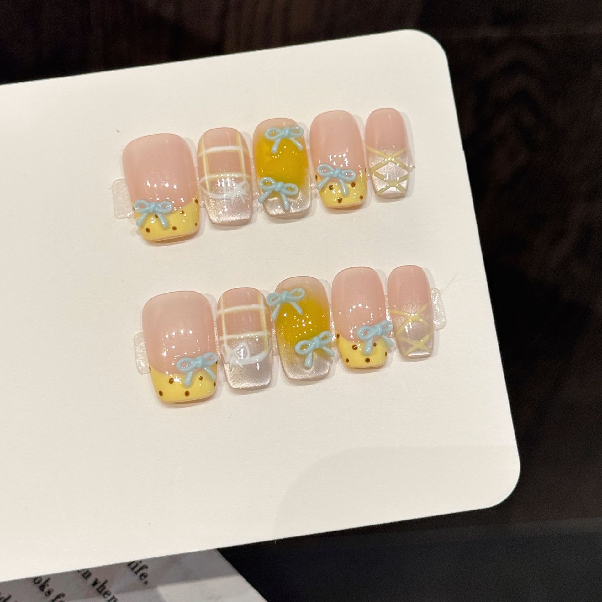 10pcs Handmade Kawaii Cute Gra - Nail Art Y2K review and price