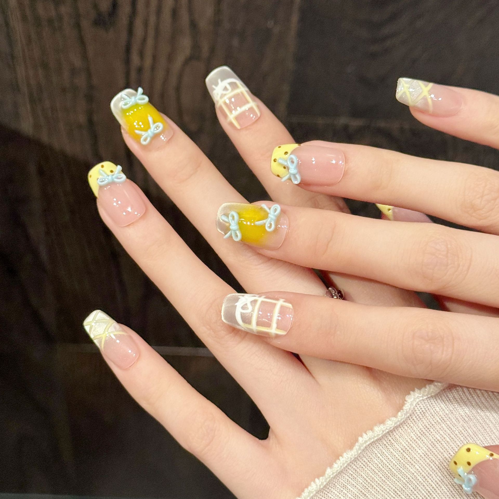 10pcs Handmade Kawaii Cute Gra - Nail Art Y2K review and price