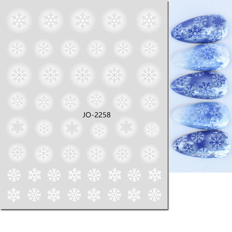 Nail Art 3d Decals White Hollo - Nail Art Xmas Stickers review and price