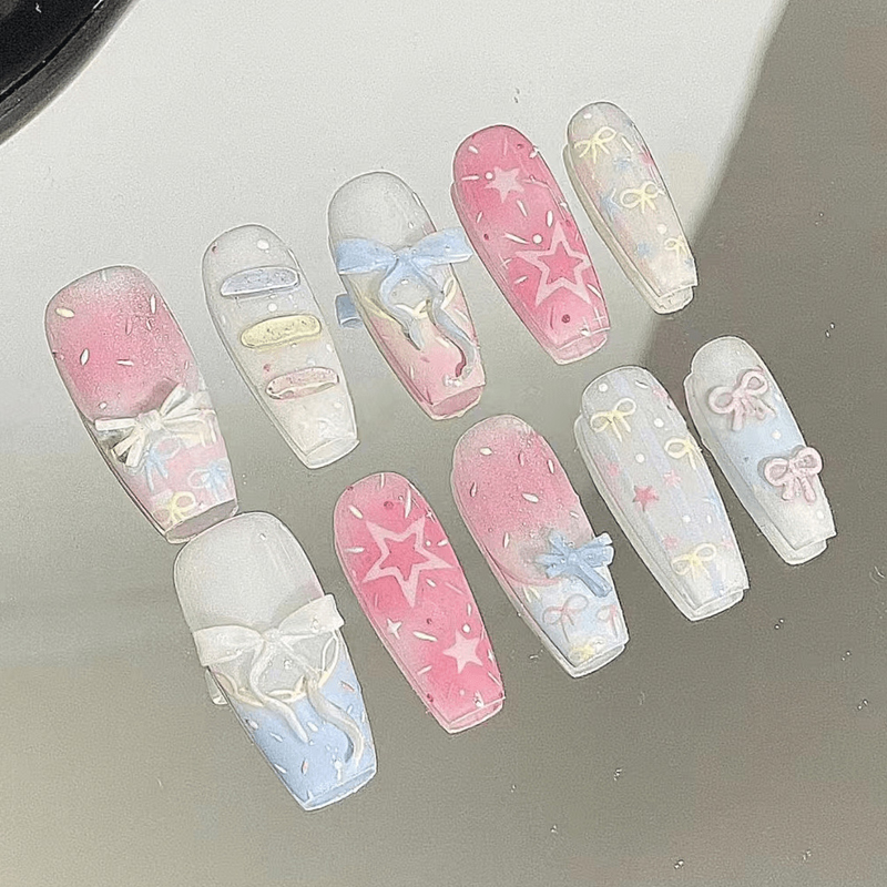 10Pcs French Sweet Cool Light  - Nail Art French Nails review and price