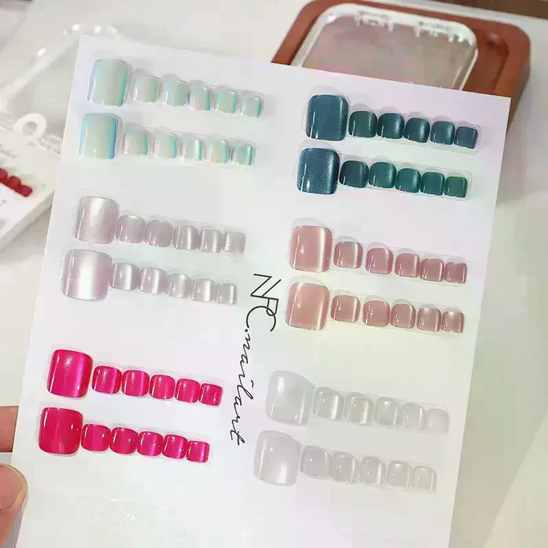 /Kuz/10 Pcs/Box French Fake Na - Nail Art Extension Cat Eye review and price