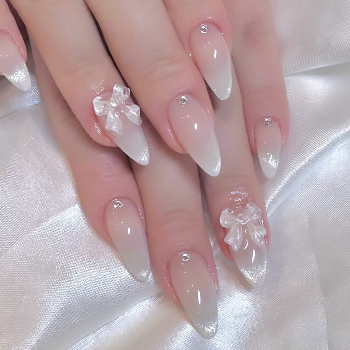 24pcs Flower Pattern Almond Pr - Nail Art Y2K review and price