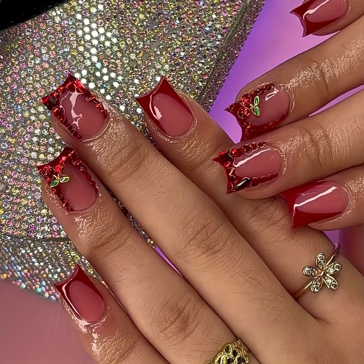 24pcs Finished Fake Nails Fren - Nail Art French Nails review and price