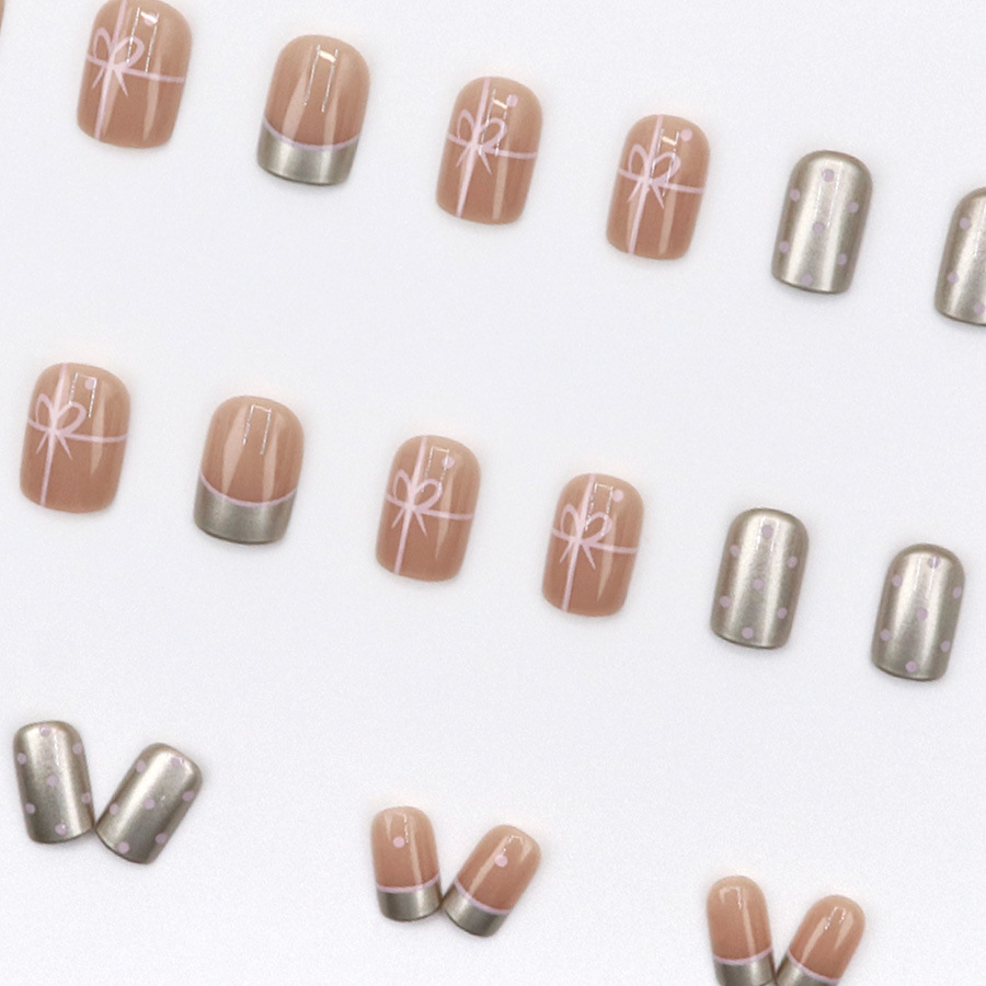 Short Square fake nails for wo - Nail Art French Nails review and price