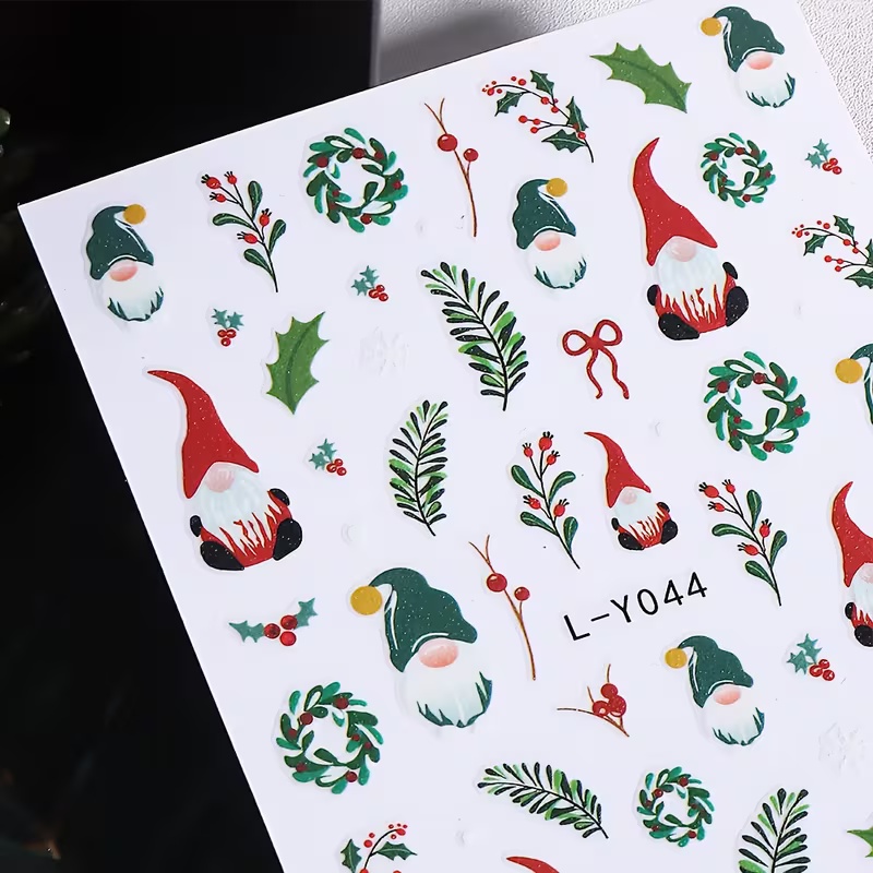 3D Luminous Christmas Nail Art - Nail Art Xmas Stickers review and price