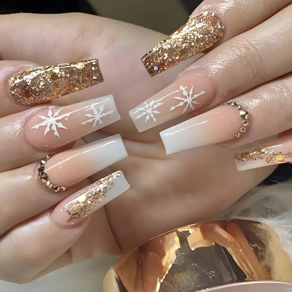 24pcs Flower Press on Nails Ar - Nail Art French Nails review and price