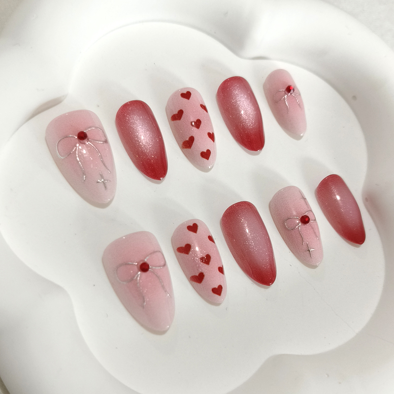 10Pcs Sweet Cute Heart-shaped  - Nail Art Y2K review and price